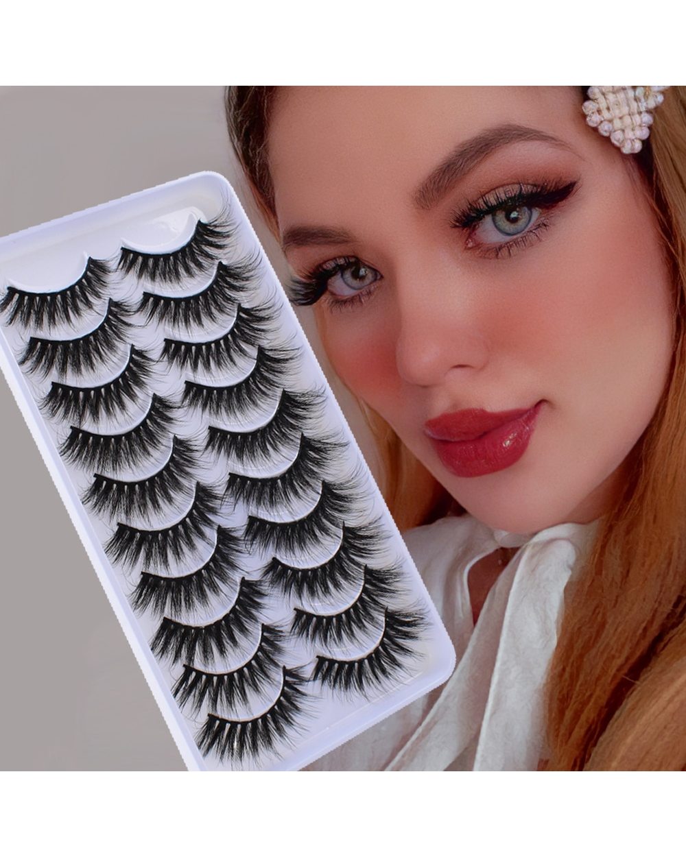 5/10Pairs Natural Eyelashes front-4