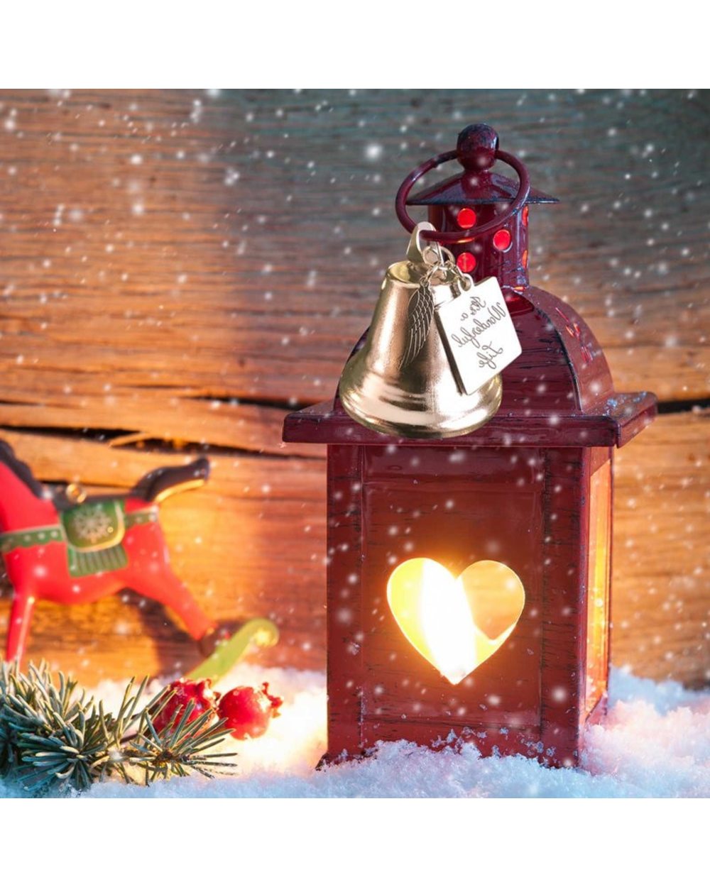 Angel Wings Bell Ornaments (Stainless Steel) front-3