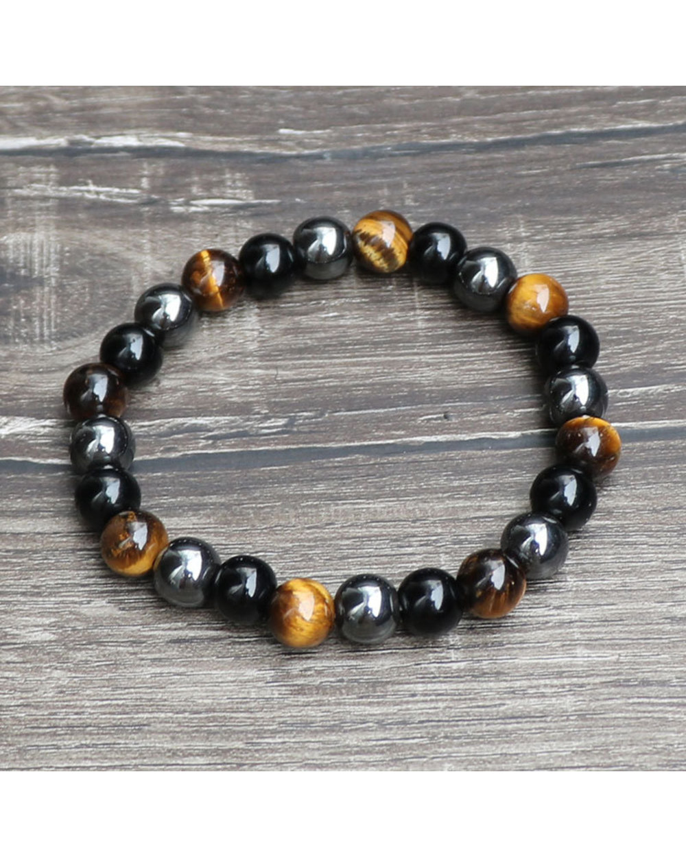 Natural Obsidian Stone Braceket Magnet Tiger Eye Beaded Bracelets Slimming Bracelet Healthy Weight Loss front-2