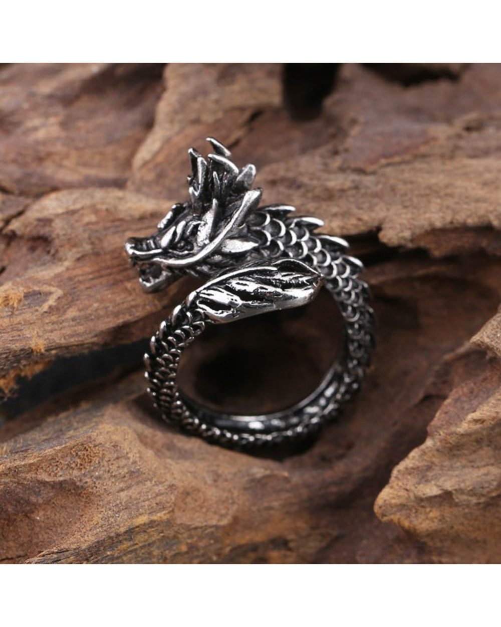 Dragon Rings Punk Rings Ring Adjustable Ring Jewelry Free Size Finger For Man Women front-3