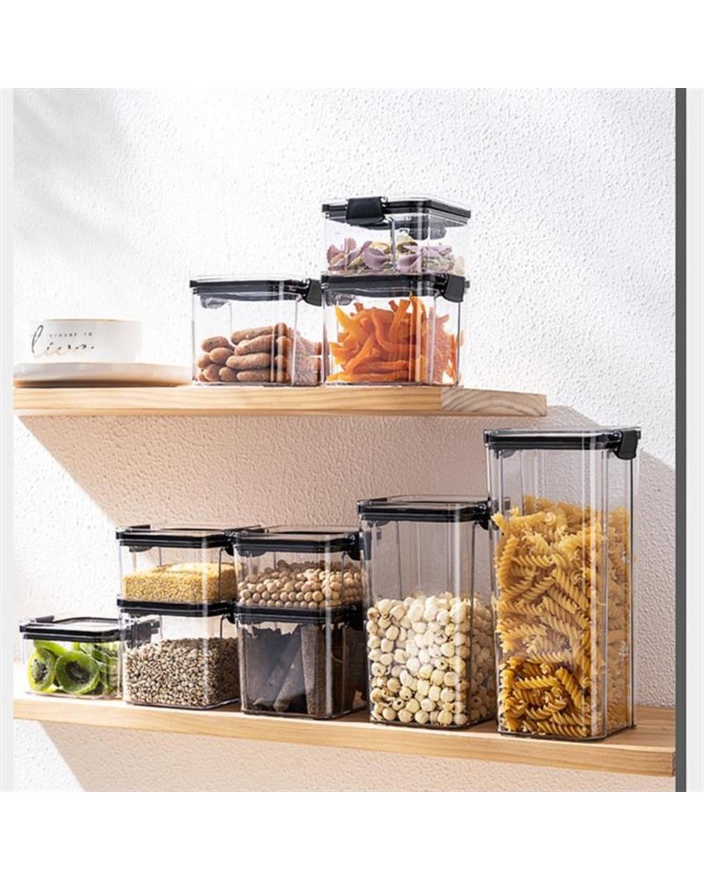 Smart Food Container Storage 4 Different Capacity Plastic Sealed Cans front-2