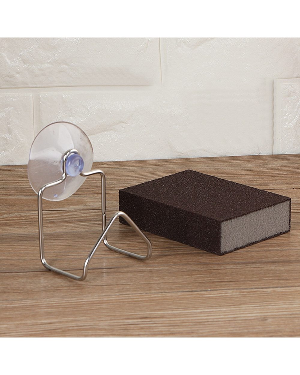 Portable Suction Cup Stainless Steel Drain Rack front-2