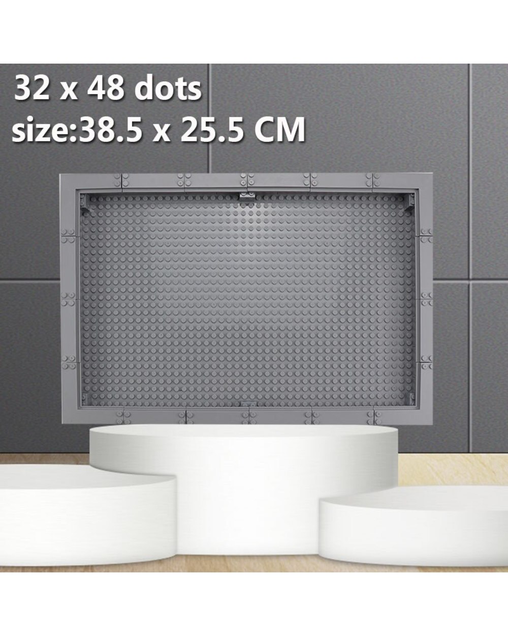 Big Size Display Case Box Dustproof Board 32 48 Dots Base Plate DIY Building Blocks Parts Compatible Figures Kids Toys front-3