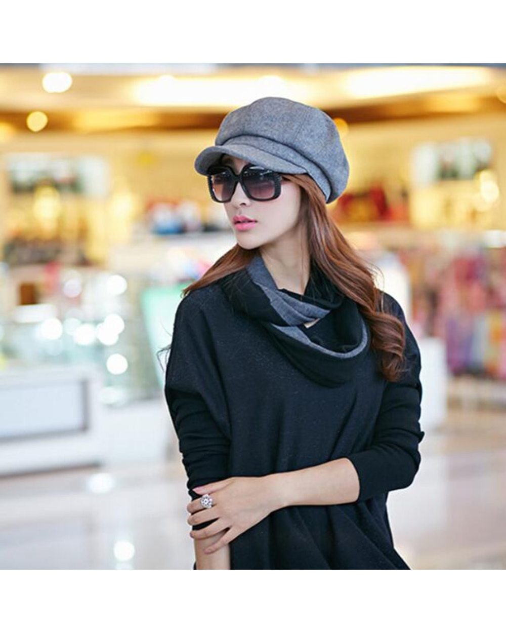 Newsboy Caps New Arrive Women Newsboy Gatsby Cap Octagonal Baker Peaked Beret Driving Hat Female Sunscreen Hats Painter front-2