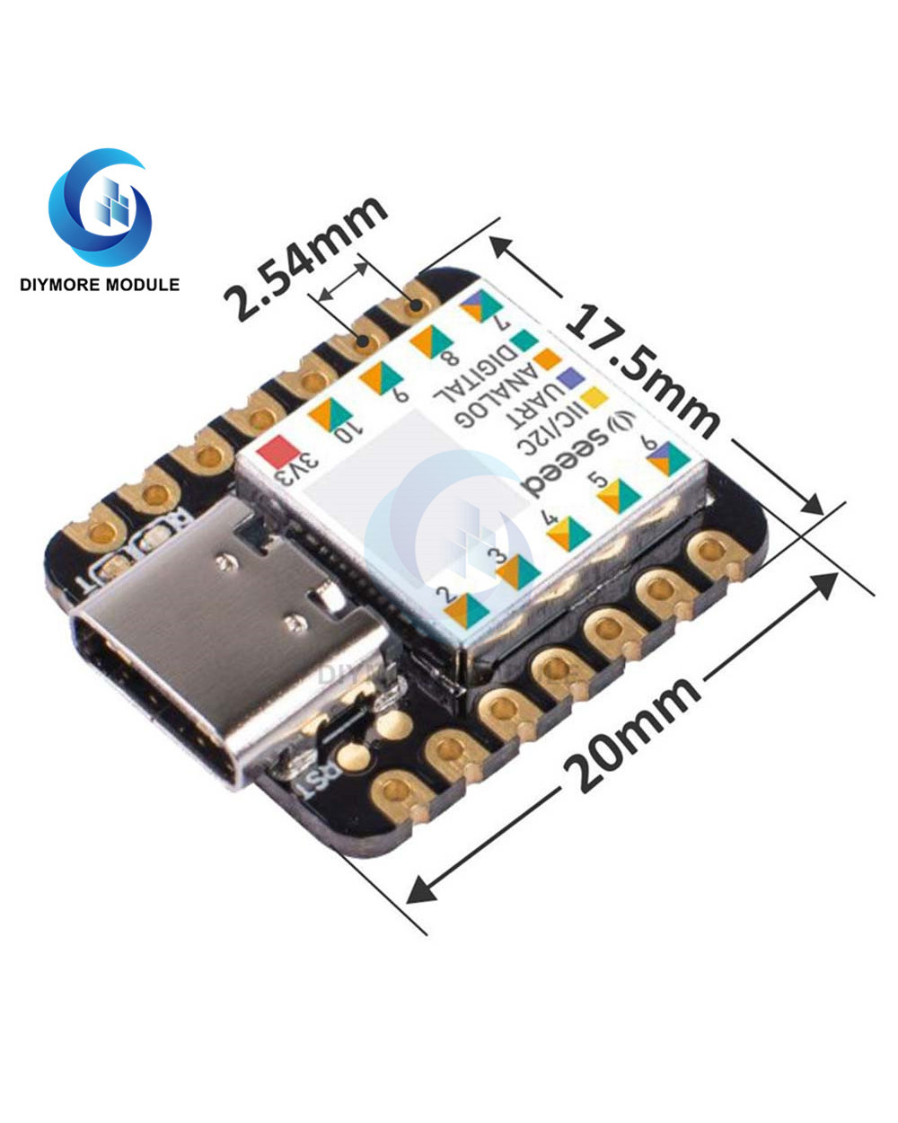 Type-C Seeeduino Xiao Microcontroller Samd21 Cortex M0+ Nano 48Mhz Spi I2c Interface For Arduino Ide/Iot System Develop front-0