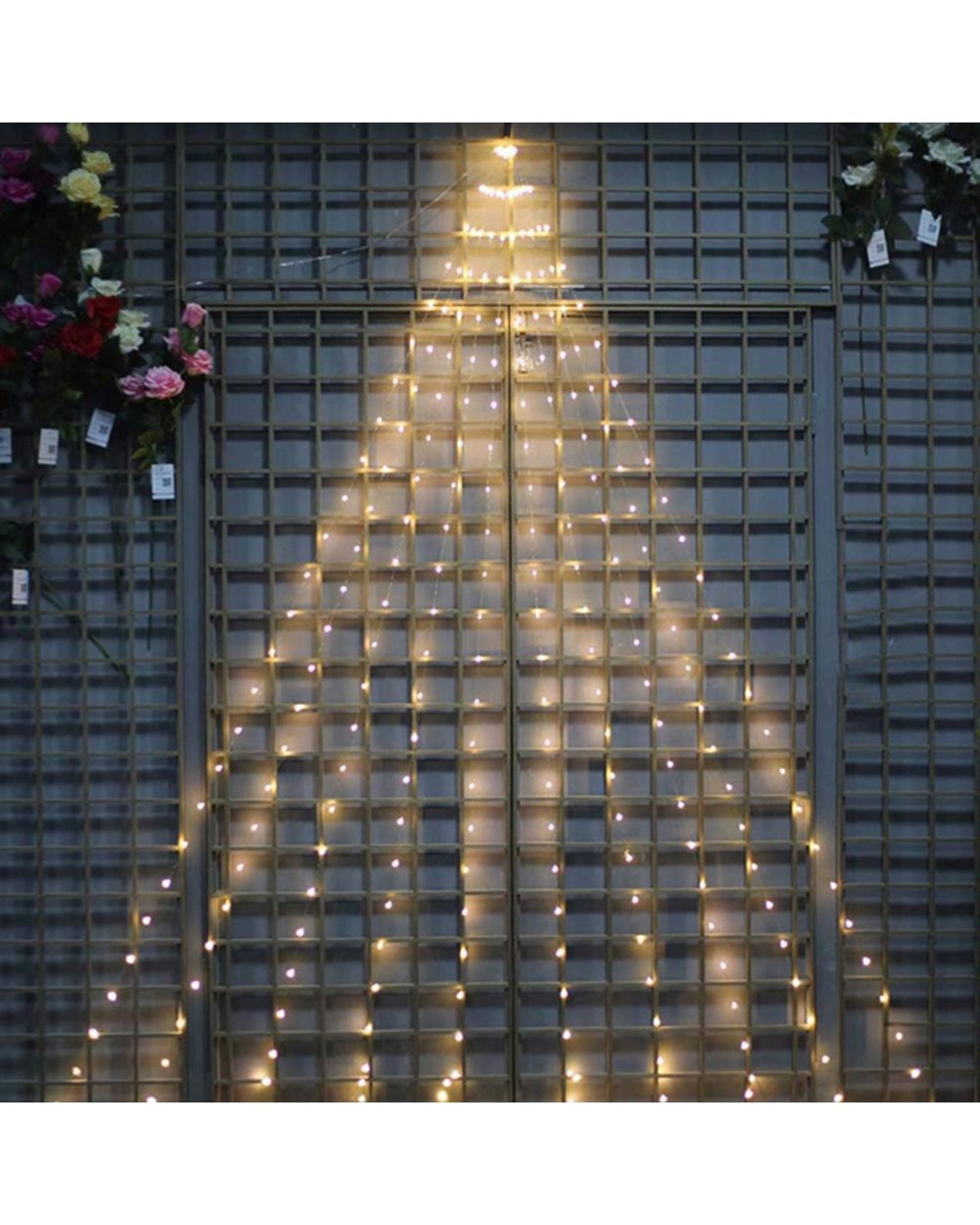 600 LED Christmas Tree Vine Branch Light Copper Wire LED String Fairy Light Garden Holiday Waterfall Garland light front-0