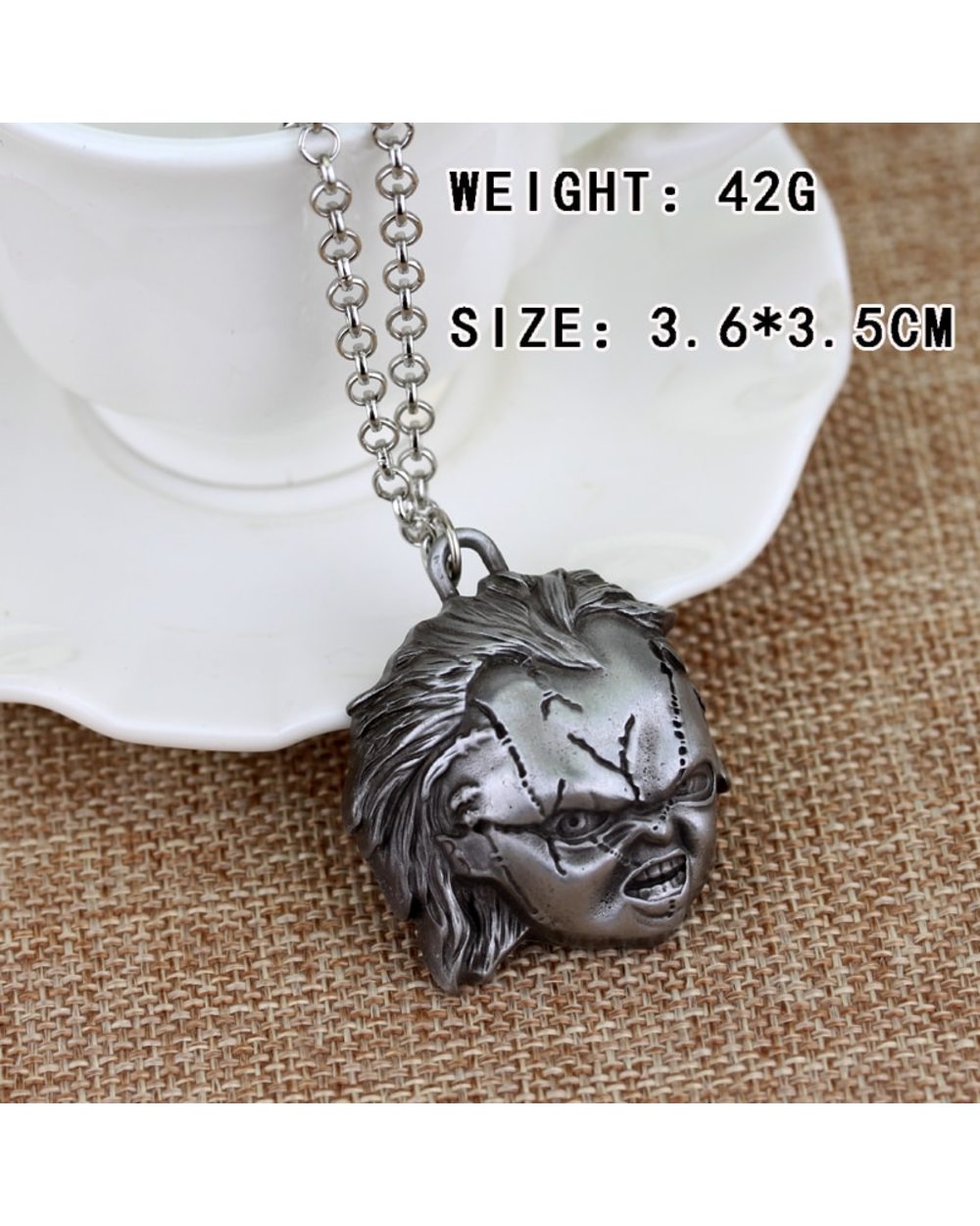 Horror Movie Seed of Chucky Necklace Pendants Necklaces Women Man Xmas Gifts front-2