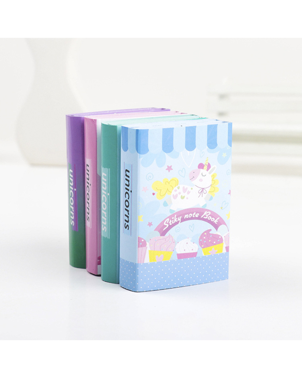 Cute Cartoon Unicorn Party Memo Pad 6 Folding N Times Sticky Paper Notes Memo Notepad Bookmark Writing Pads Gift Statio front-1