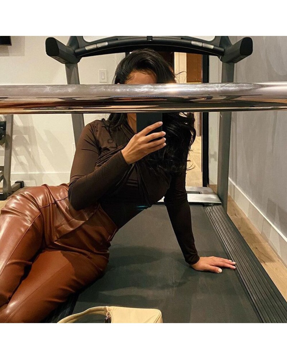 Gtpdpllt 2020 O Neck Cross Bodysuit Women Autumn Winter Black Body Top Long Sleeve Party Sexy Brown Romper front-3