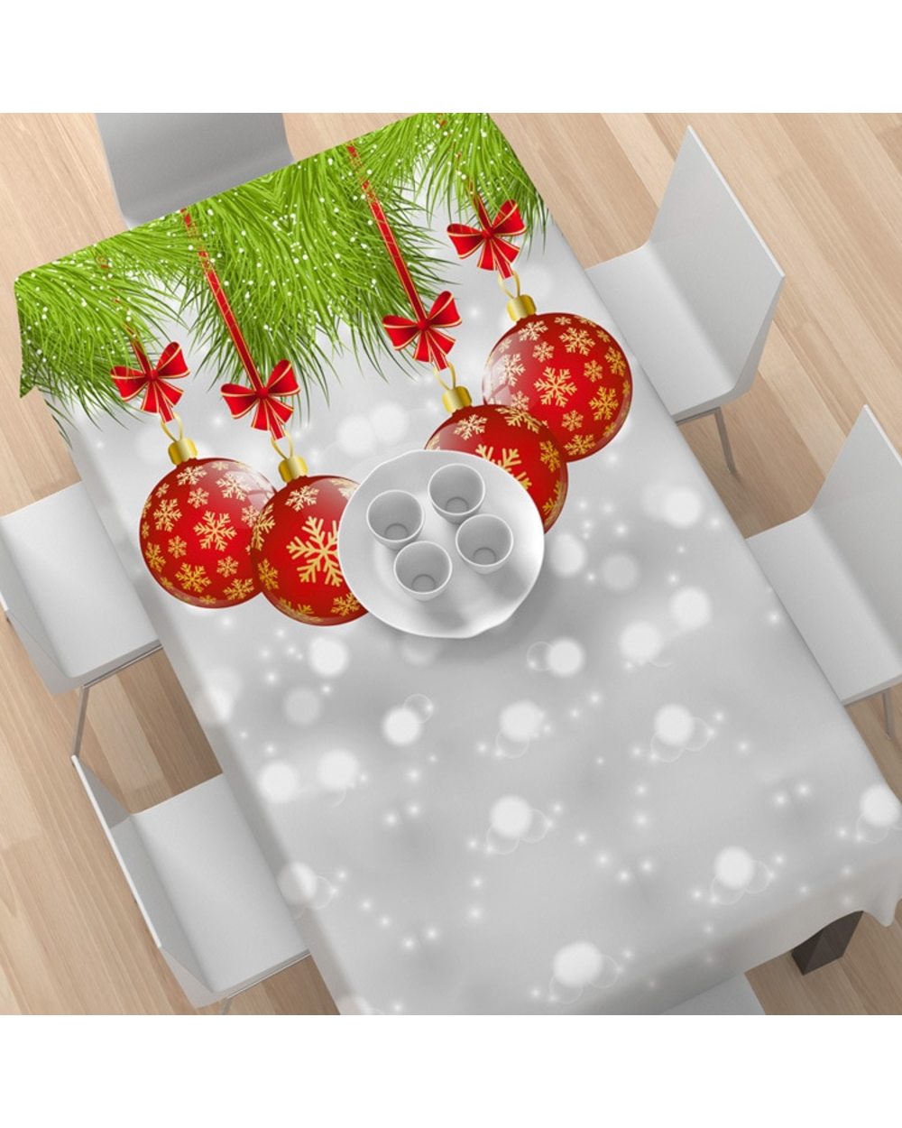 Home Christmas Decor Dining Table Table Cover Waterproof Rectangular Tablecloths Party Decoration Nappe De Table front-2