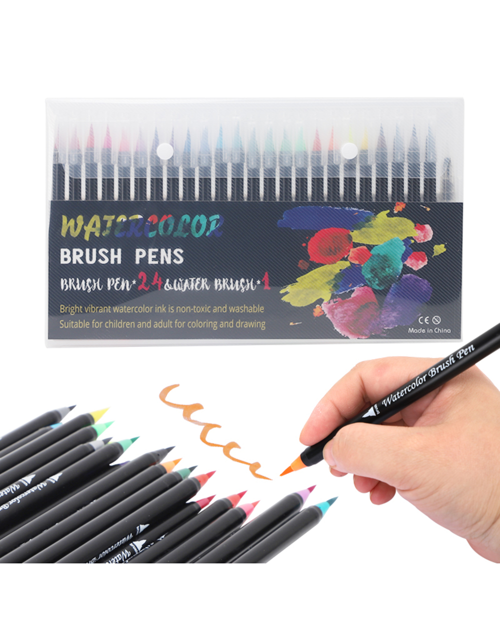 72 Colors Watercolor Brush Pens Art Marker For Drawing Coloring Books Manga Calligraphy School Supplies Stationery front-1