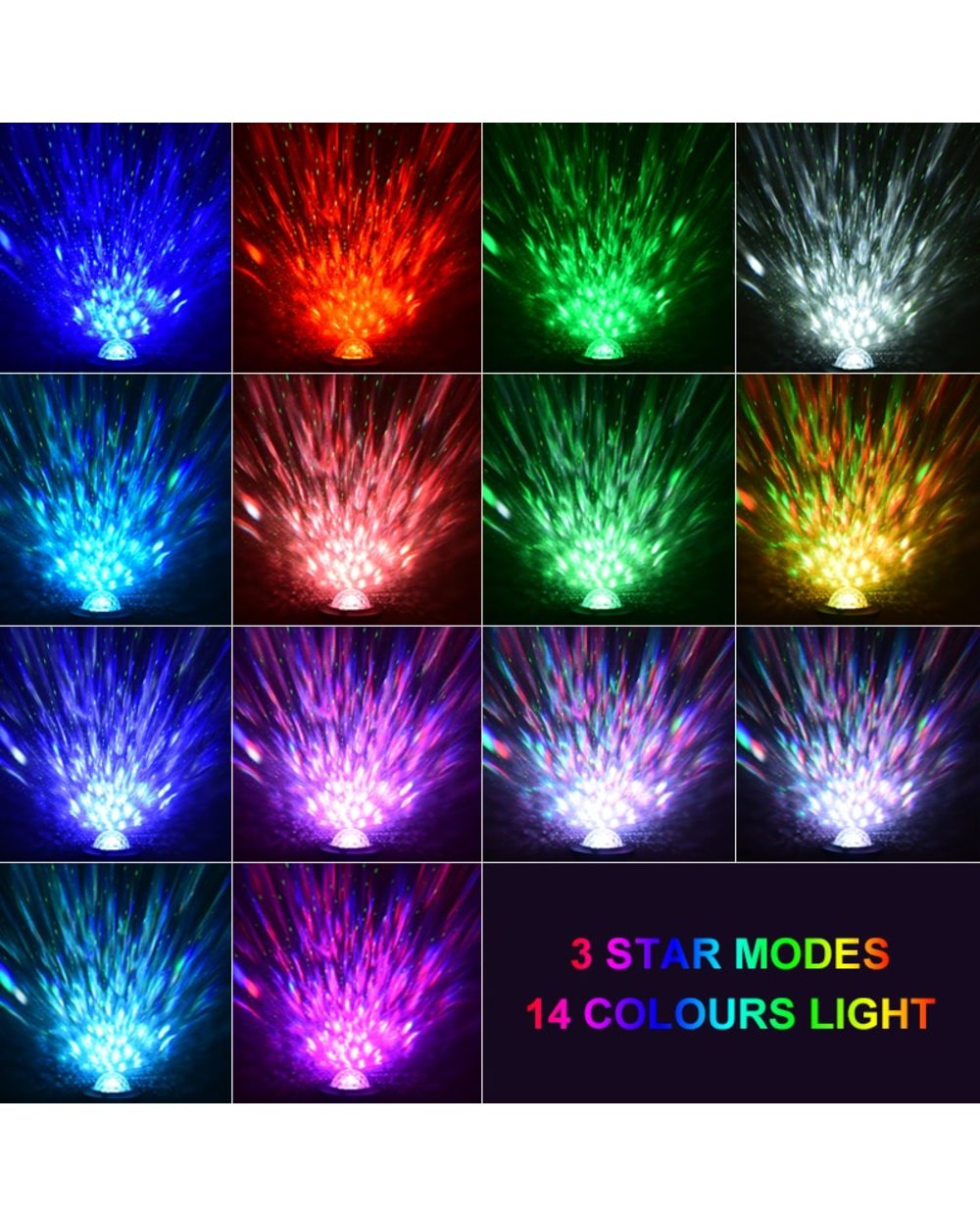 LED Star Galaxy Projector Starry Sky Night Light Built-in Bluetooth-Speaker For Bedroom Decoration front-1