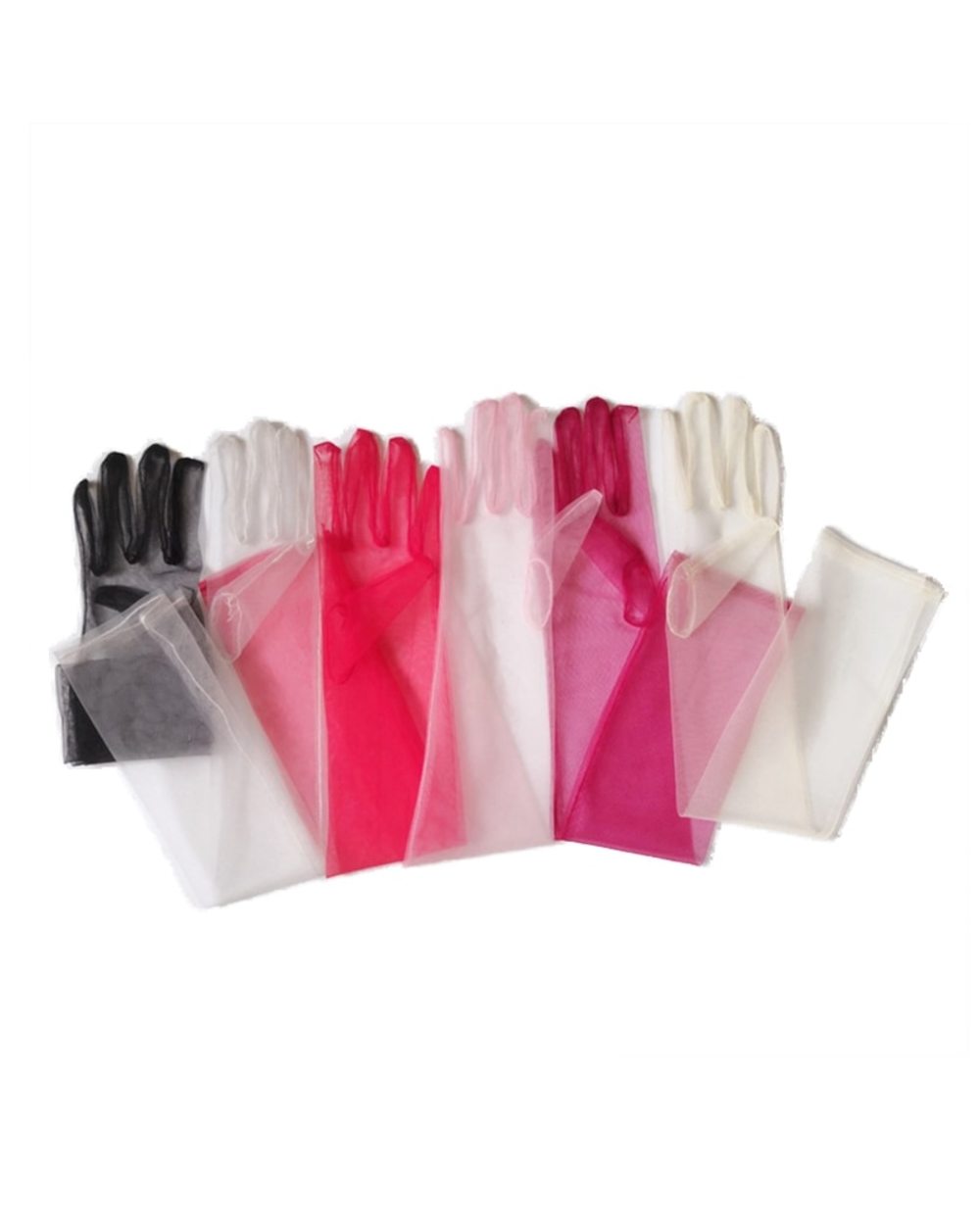 Women Driving Gloves 70Cm Ultra-Thin Fashion Sexy Lace Tulle Elbow Long Wedding Bride Dress Mittens Black Vintage Mesh front-0