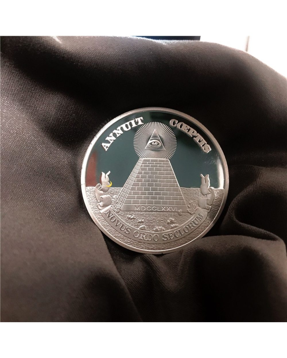 Masonic Challenge Coins US Dollar with Pyramid All-seeing Eye front-6