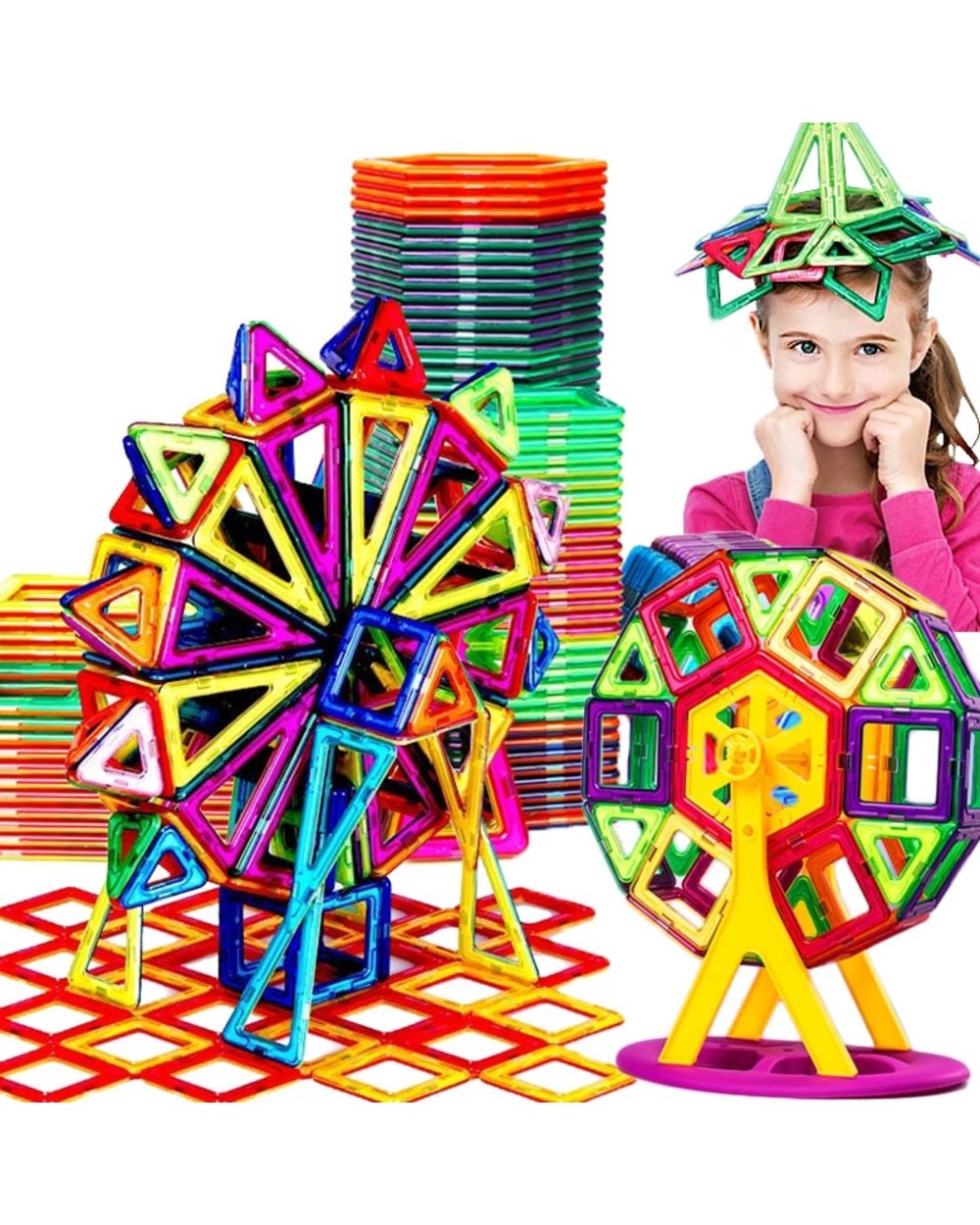 Mini Magnetic Designer Construction Set Model & Building Toy Plastic Magnetic Blocks Educational Toys For Kids Gifts front-0