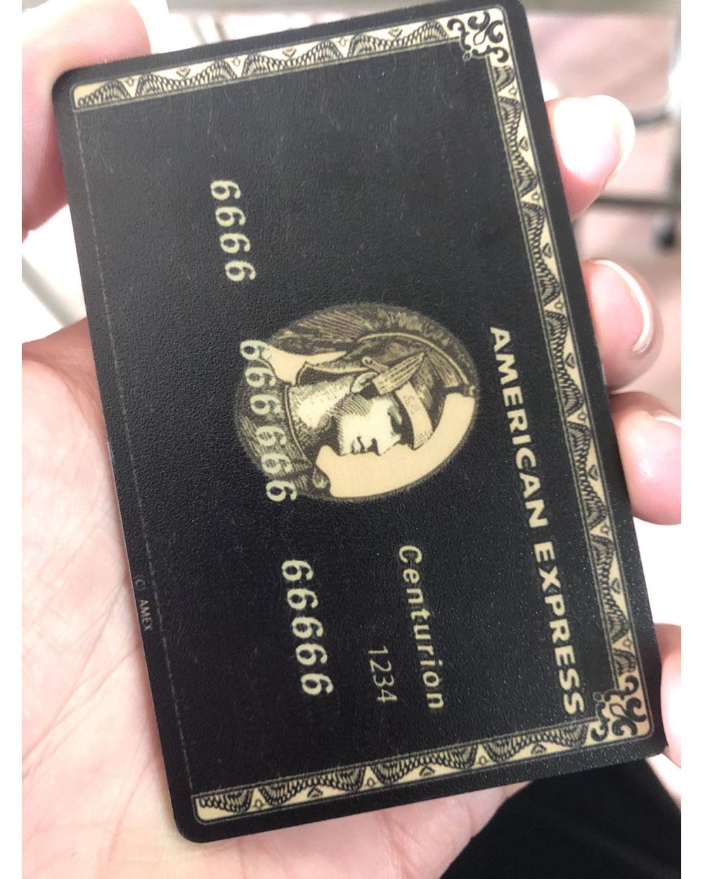 Custom Centurion Black Card Sticker Universal Black Card Express Black Card Sticker Decorative Props front-4