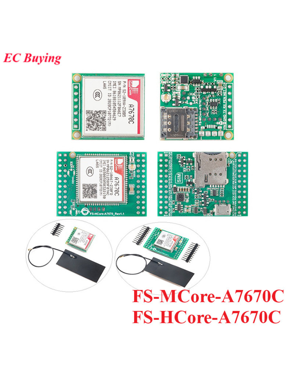 A7670c 4G Module Cat.1 Core Development Board Full Netcom With 2G Lte+Gsm Stm32 Soutines Fs-Mcore-A7670c Fs-Hcore-A7670c front-0