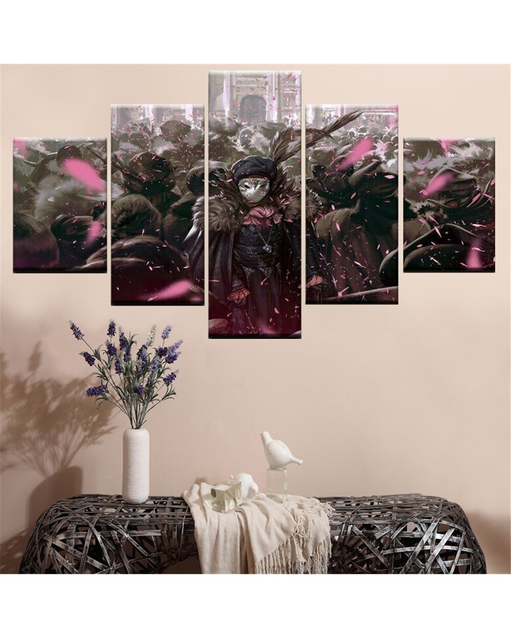 Anime Figure Assassin Modern Picture Print Anime 5 Panel Canvas Art Wall Decor front-0
