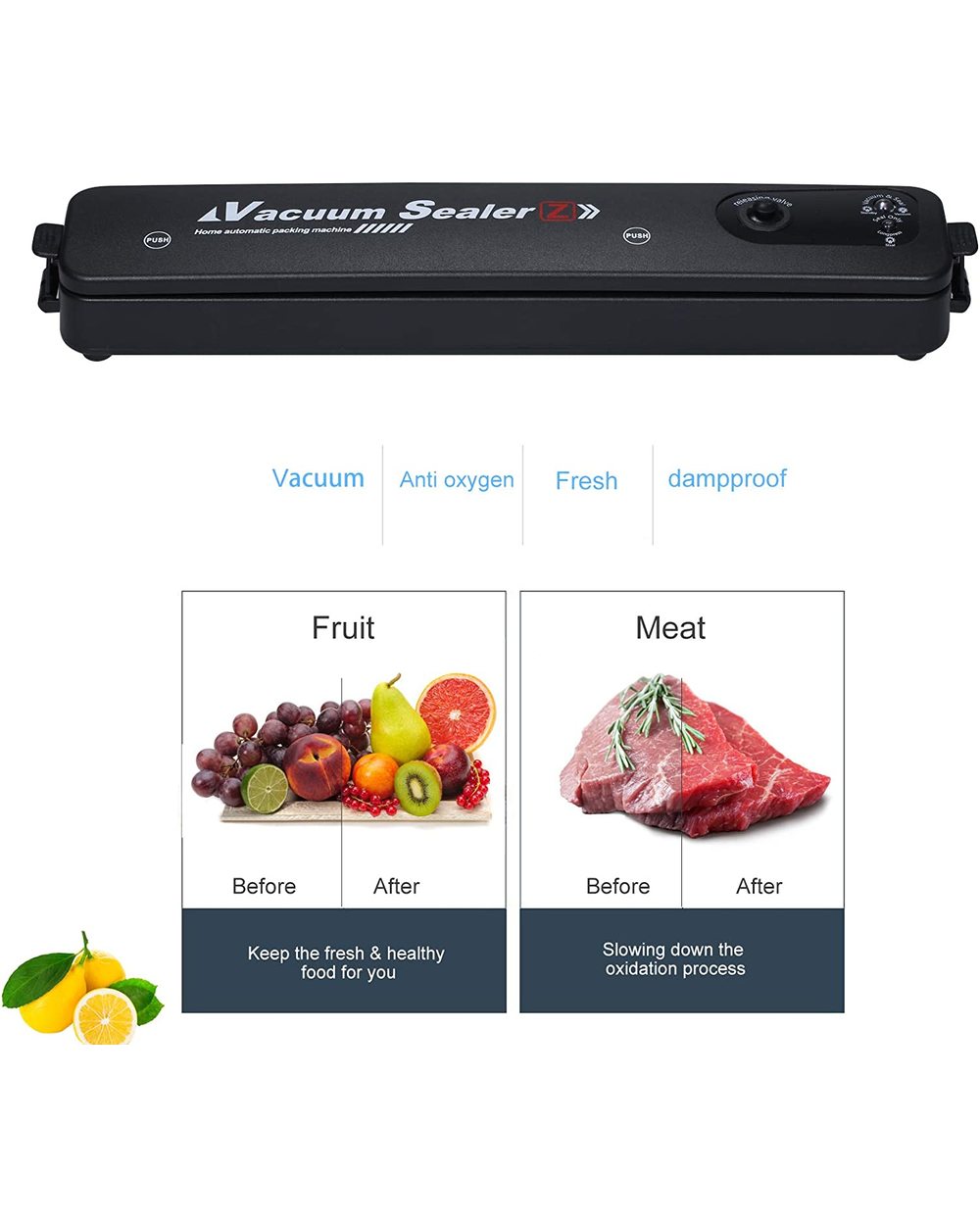 Electric Vacuum Sealer Packaging Machine For Home Kitchen Vacuum Sealing Machine Commercial Packaging Machine For Food front-2