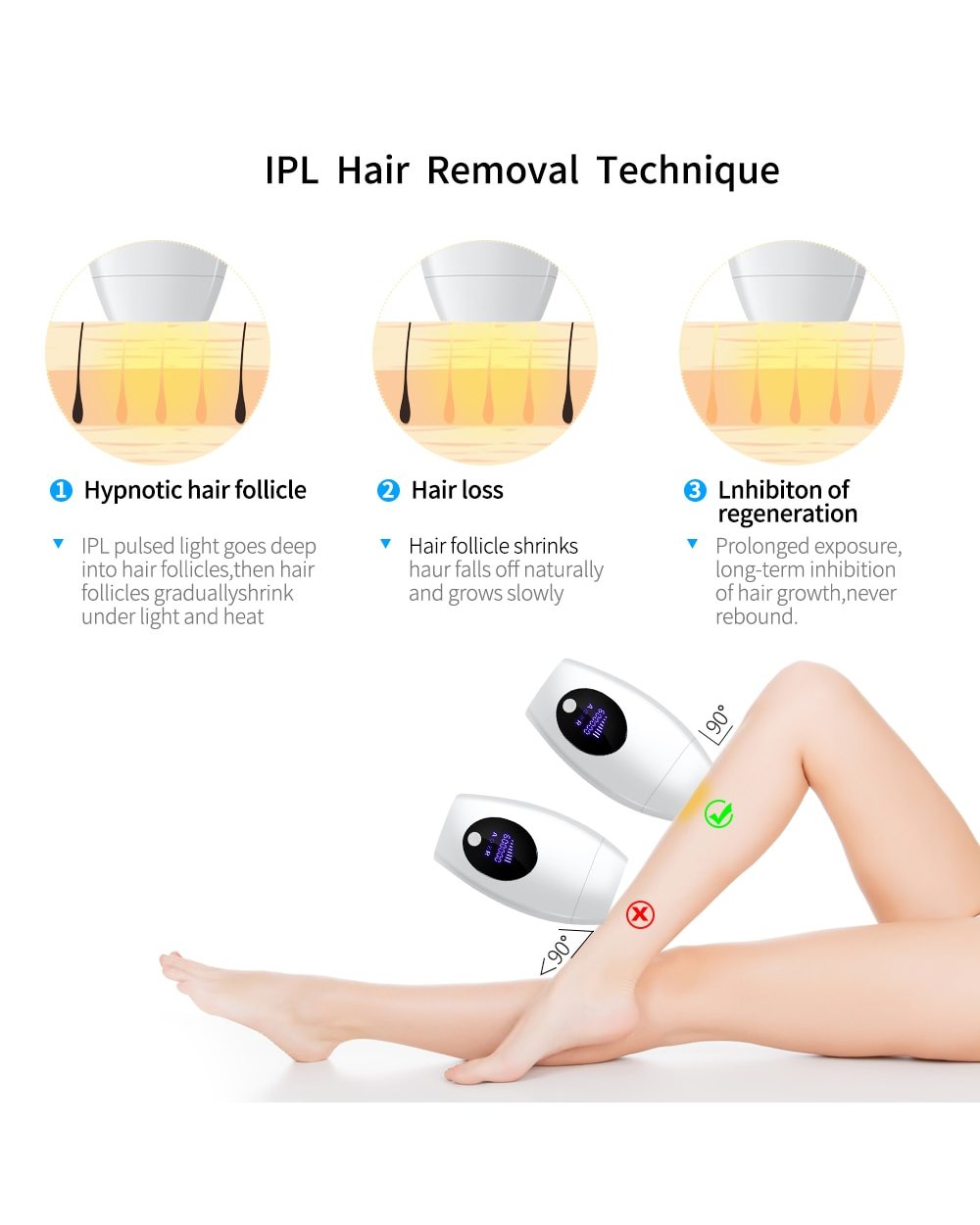 Ipl Laser Hair Removal Machine 600000 Flash Epilator Professional Laser Women Painless Hair Remover Machine Depilador A front-4