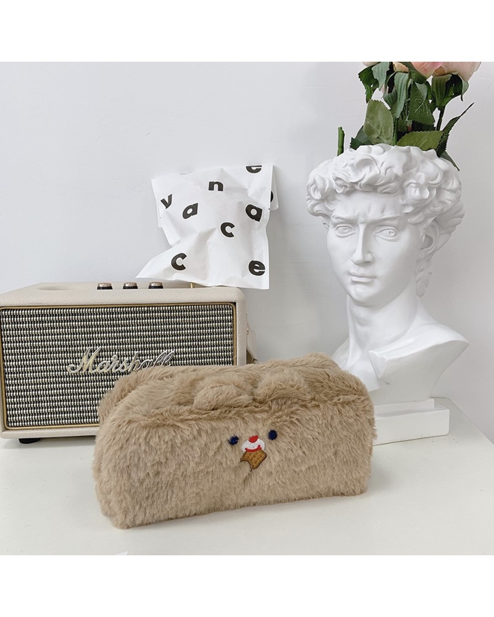 Kawaii Korea Pencil Bag Cute Pencil Box Pencilcase Plush Pencil Case Fabric Quality School Supplies Stationery For Stud front-3