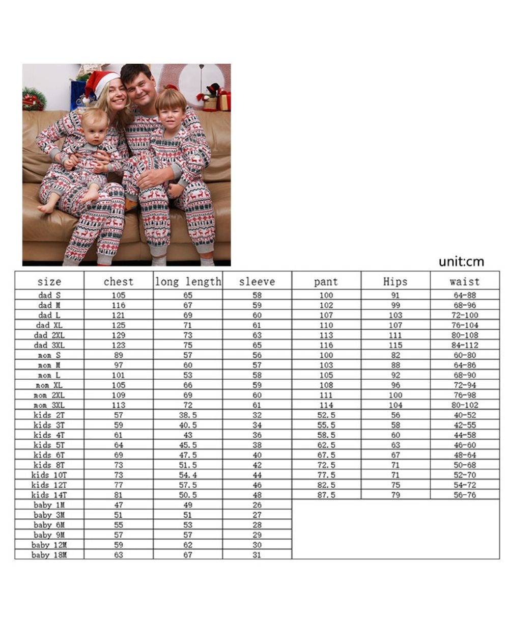 Christmas Family Matching Pajamas Set Mother Father Kids Matching Clothes Family Look Outfit Baby Girl Rompers Sleepwear front-5