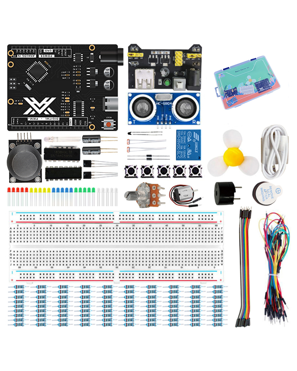 Zhiyitech Diy Electronic Programming Student Starter Sensor Kit For Arduino Project Circuit Board front-0