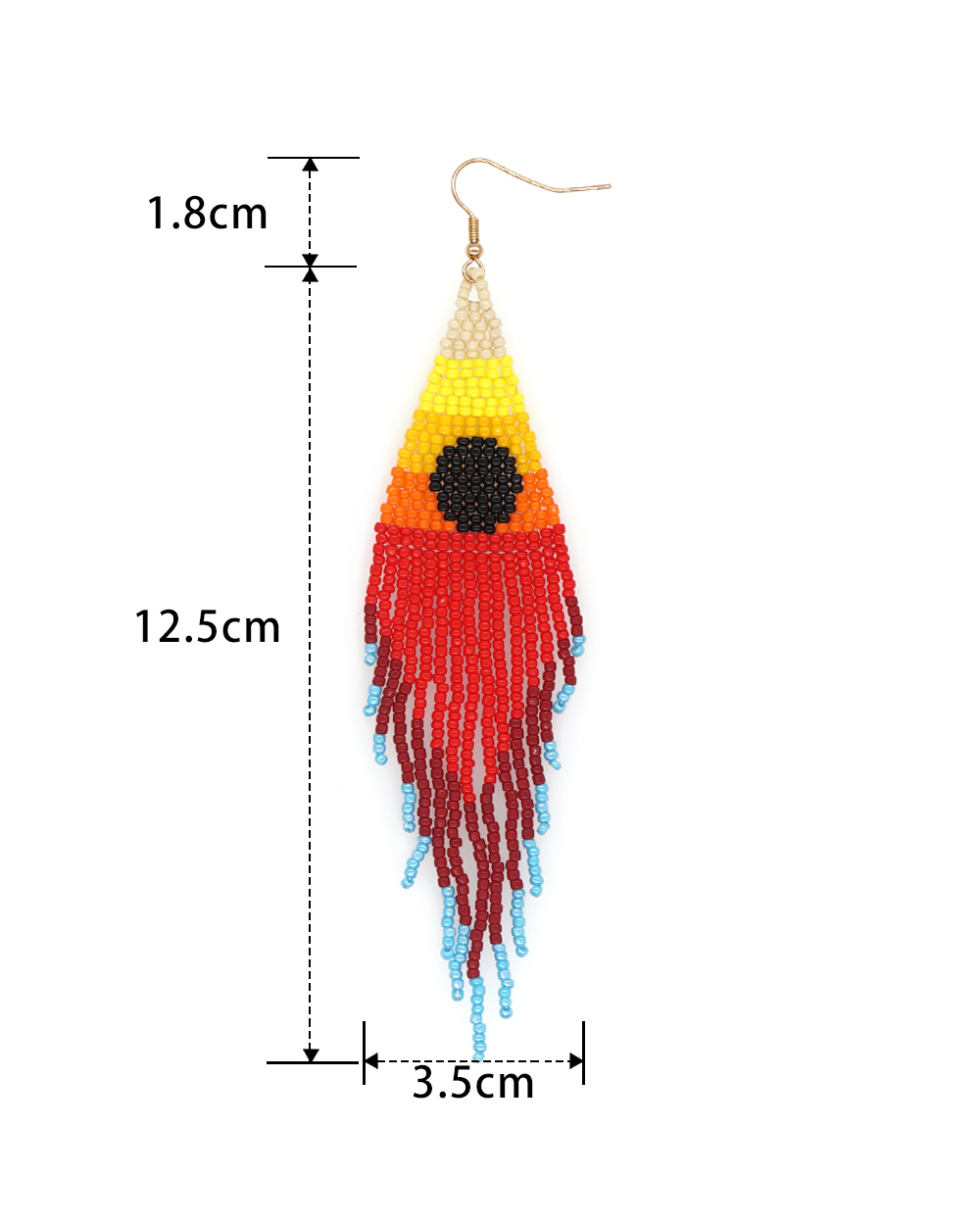 Native Style Miyuki Beaded Earrings for Women Jewelry Sunrise Pattern front-2