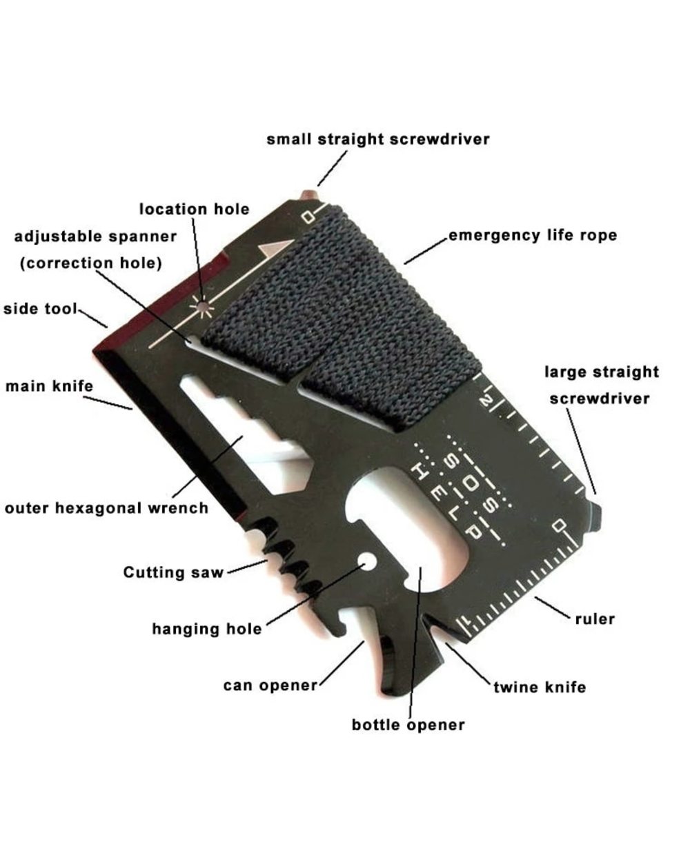 Pocket Hunting Knife Survival Rescue Emergency front-0