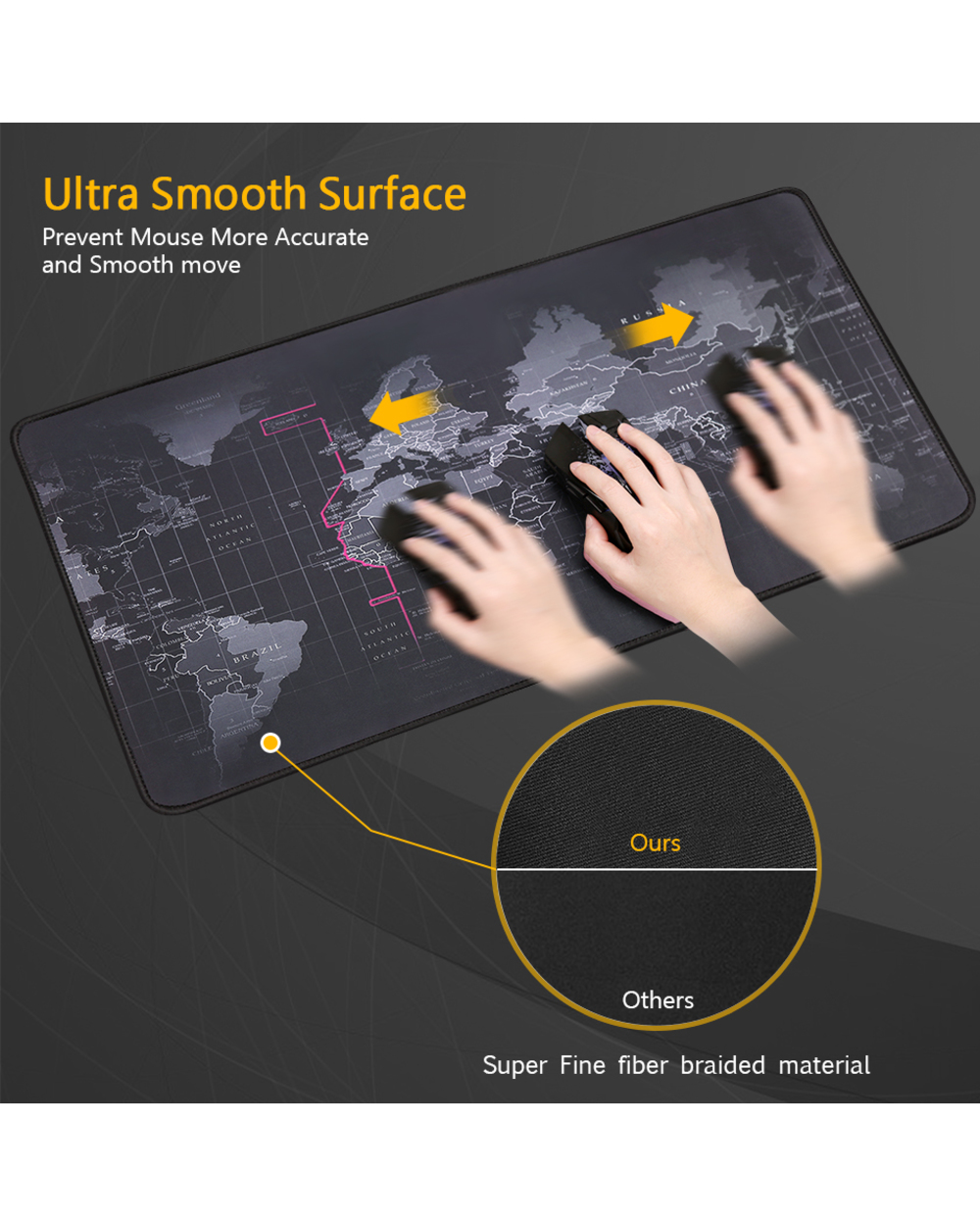 Gaming Mouse Pad Xl Large Gamer Mousepad Desk Pad Surface For Computer Mouse Mat Carpet Ped Mause Keyboard Pad Xxl Tabl front-5