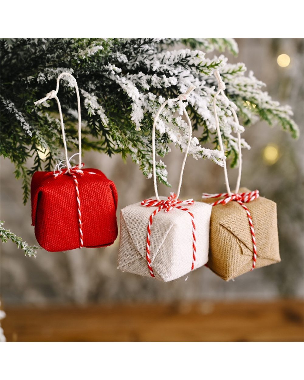 Christmas Wooden box Doll Pendant Dolls Gift Christmas Tree Hanging Ornament Pendant Xmas Kids gift New Year decoration front-5