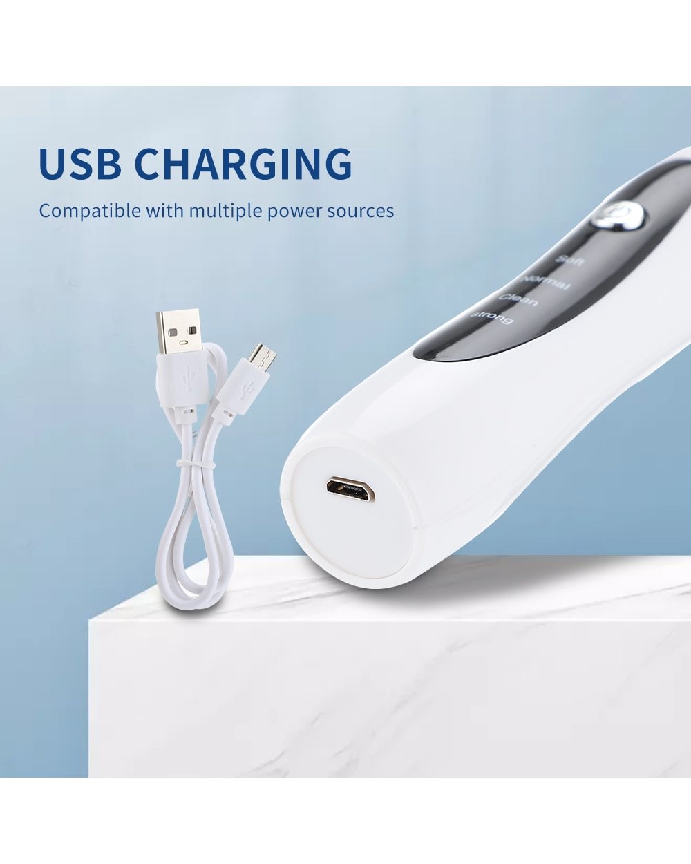Ultrasonic Dental Scaler Irrigator Tartar Eliminator Teeth Whitening Stain Plaque Remover Dental Stone Removal Teeth C front-4