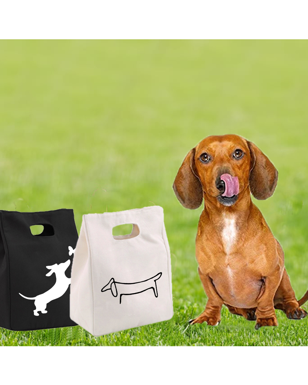 Dachshund Thermal Lunch Bag front-2