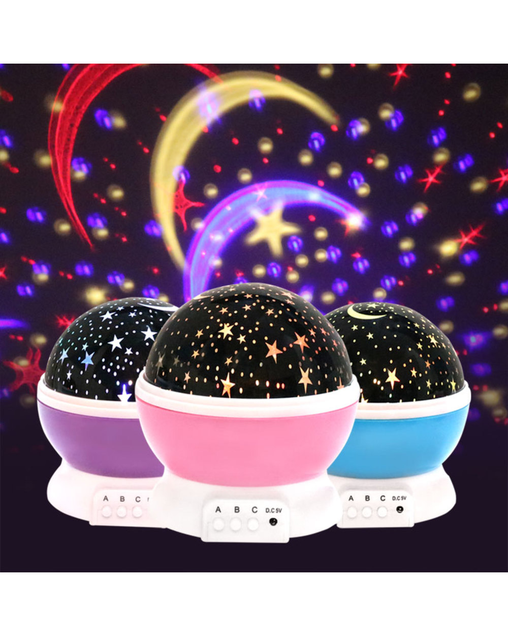 Luminous Toys Romantic Starry Sky LED Night Light Projector Battery USB Night Light Creative Birthday Toys For Children front-0