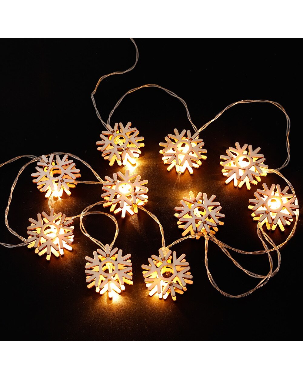 2M 10 LED Christmas Tree House Style Fairy Light String Heart Shaped Wedding Natal Garland Christmas Home Decorations front-1