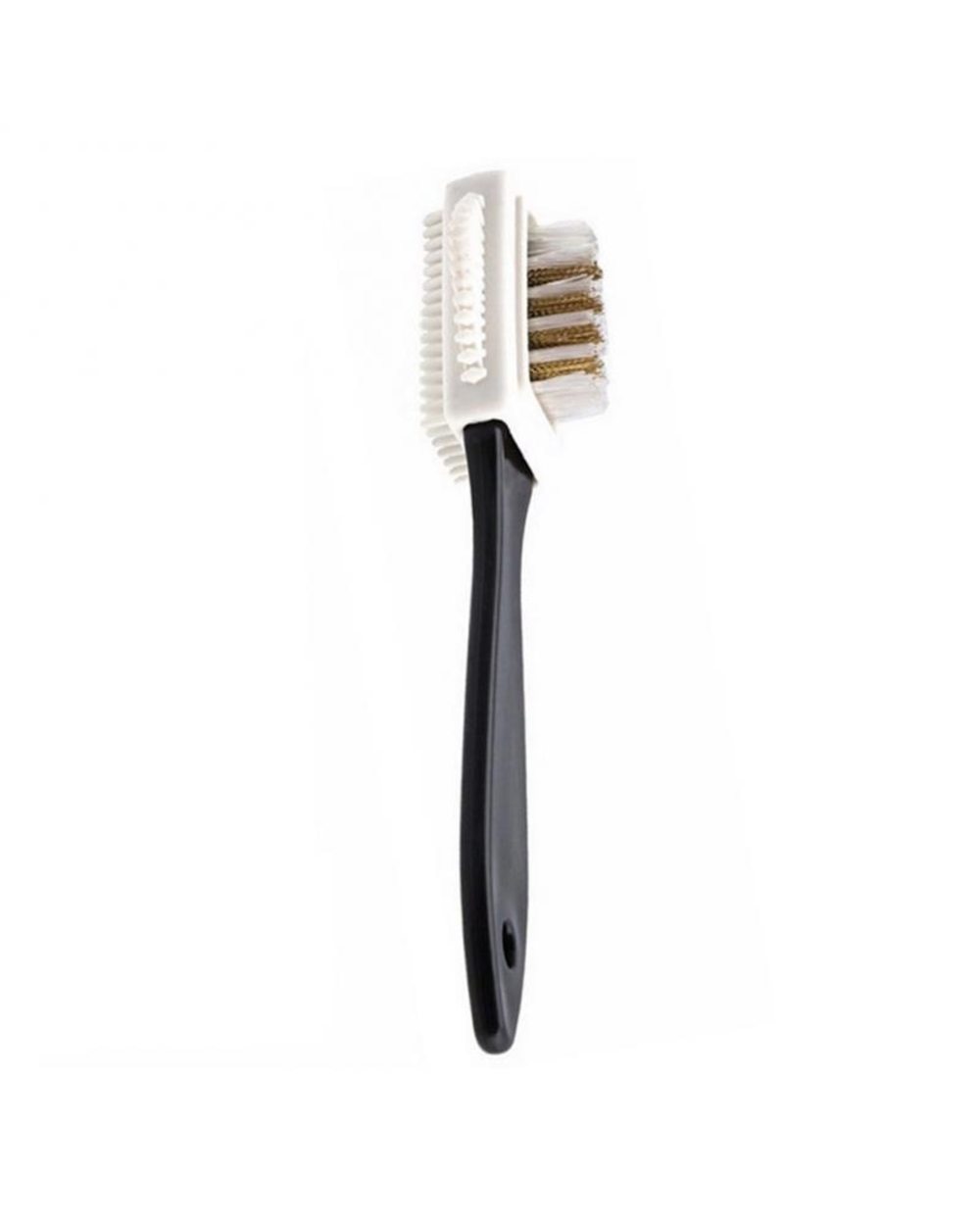 1Pc 3Side Shoe Brush Black Cleaning Brush For Suede Nubuck Boot Shoes Shape front-3