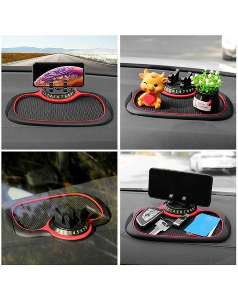 Car Non-slip pad Cell phone Navigation frame Number card Hidden Multifunctional Swan bracket front-0