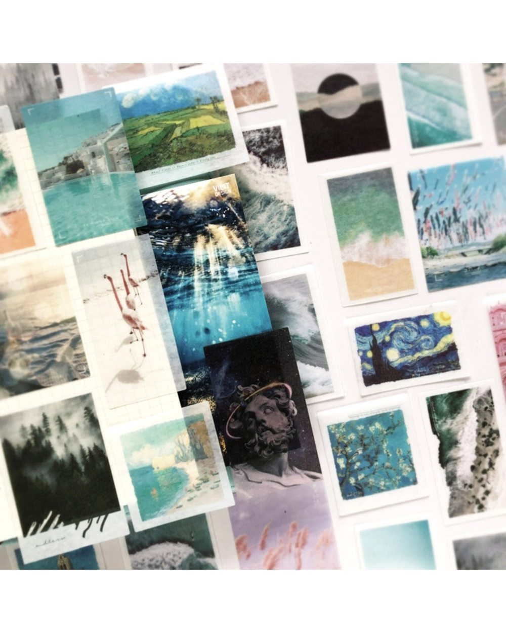 50 Pcs/pack Fog Forest Decorative Stickers DIY Label Stationery Deco Photograph Album Flakes for Scrapbooking front-1