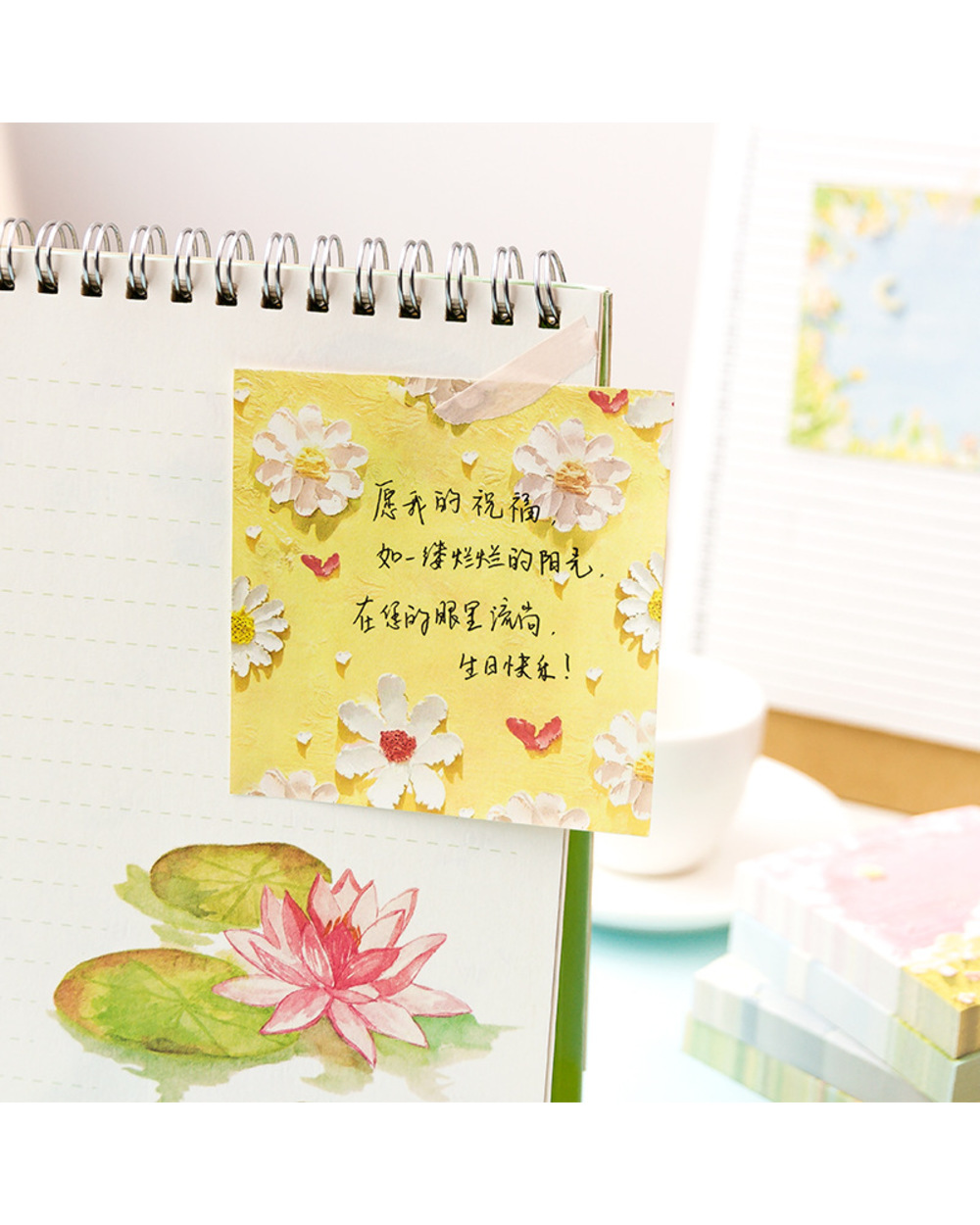 100 Sheets/Lot Oil Painting Sticky Note Self-Stick Note Office Memo Note School Office Supplies Stationery Back To Scho front-3