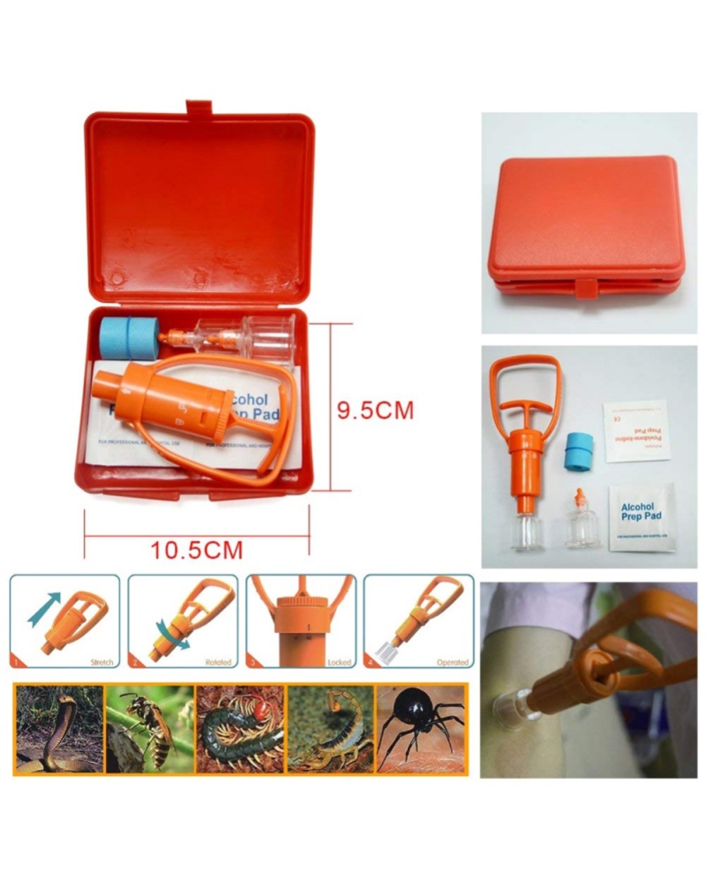Outdoor Survivor Venom Extractor Kit Safe First Aid Kit Safety Venom Protector Snake Bees Bite