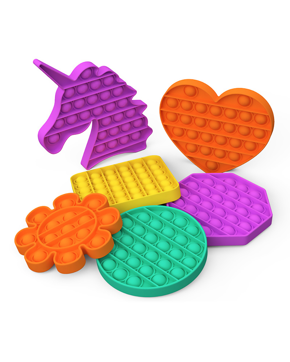 Fidget Toys Rainbow Color Push Bubble Stress Relief Toys For Adult Children Sensory Toys For Alleviating Special Needs front-0