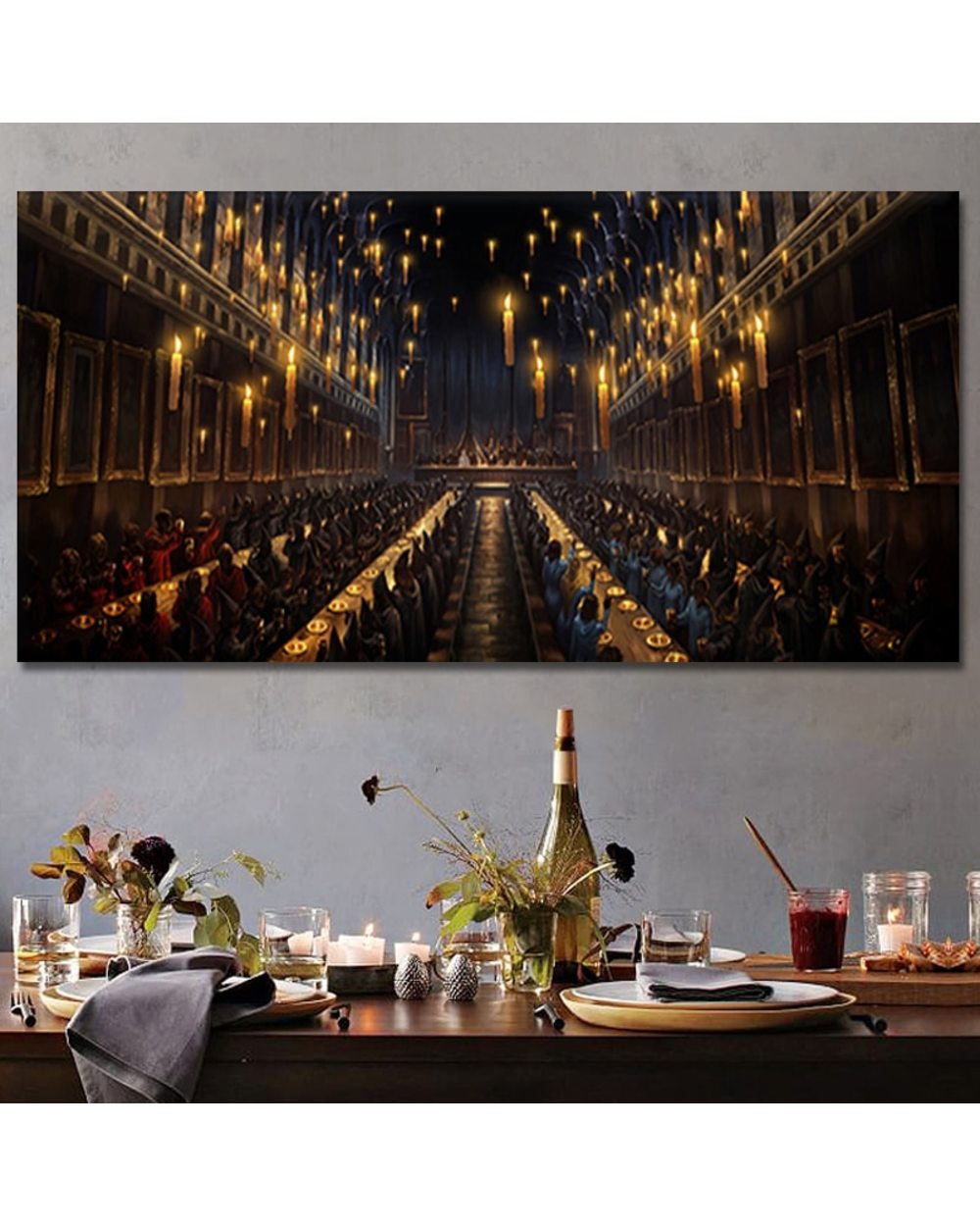 The Great Hall Potteres Canvas Painting Movie Posters and Prints Cuadros Wall Art Picture for Living Room front-0