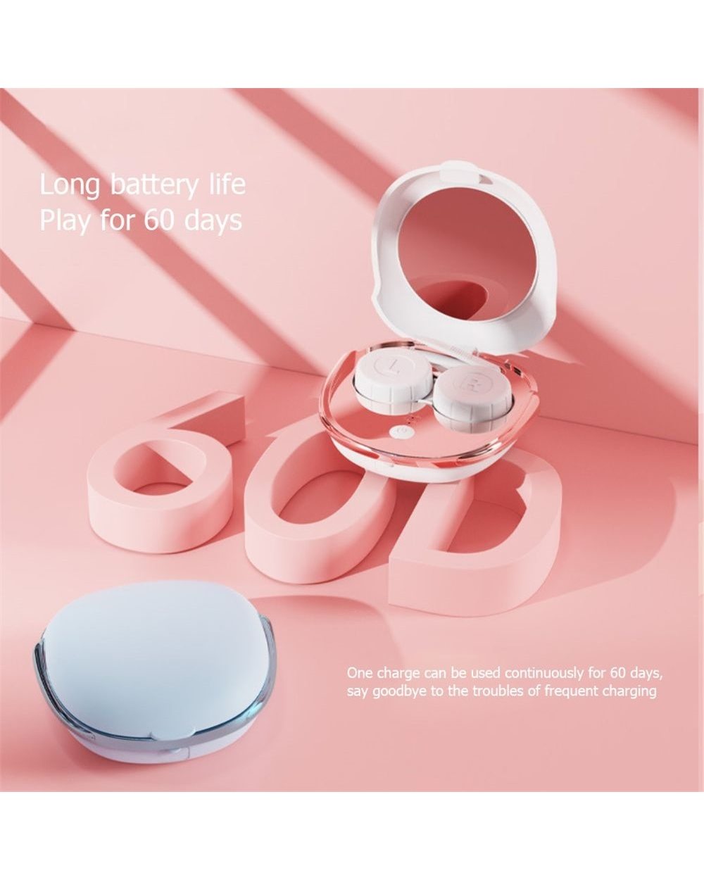 Automatic Contact Lens Cleaning Machine Ultrasonic Cleaner Cleaning Case Portable Colorful Lens Cleaner Usb Charge Wash front-2