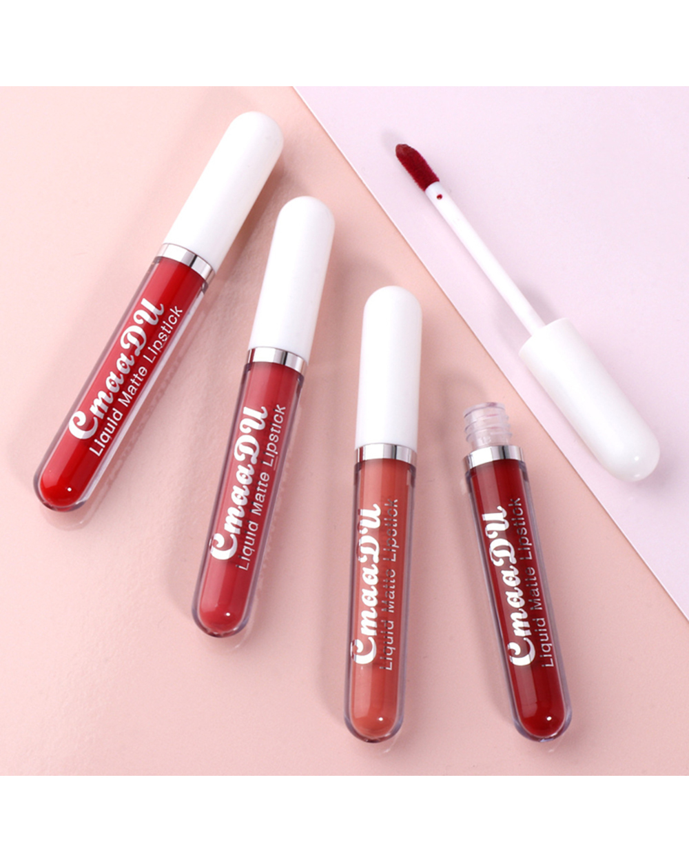 Sexy Red Matte Velvet Lip Gloss Nude Liquid Lipsticks Waterproof Long Lasting Nonstick Cup Lipgloss Makeup front-1