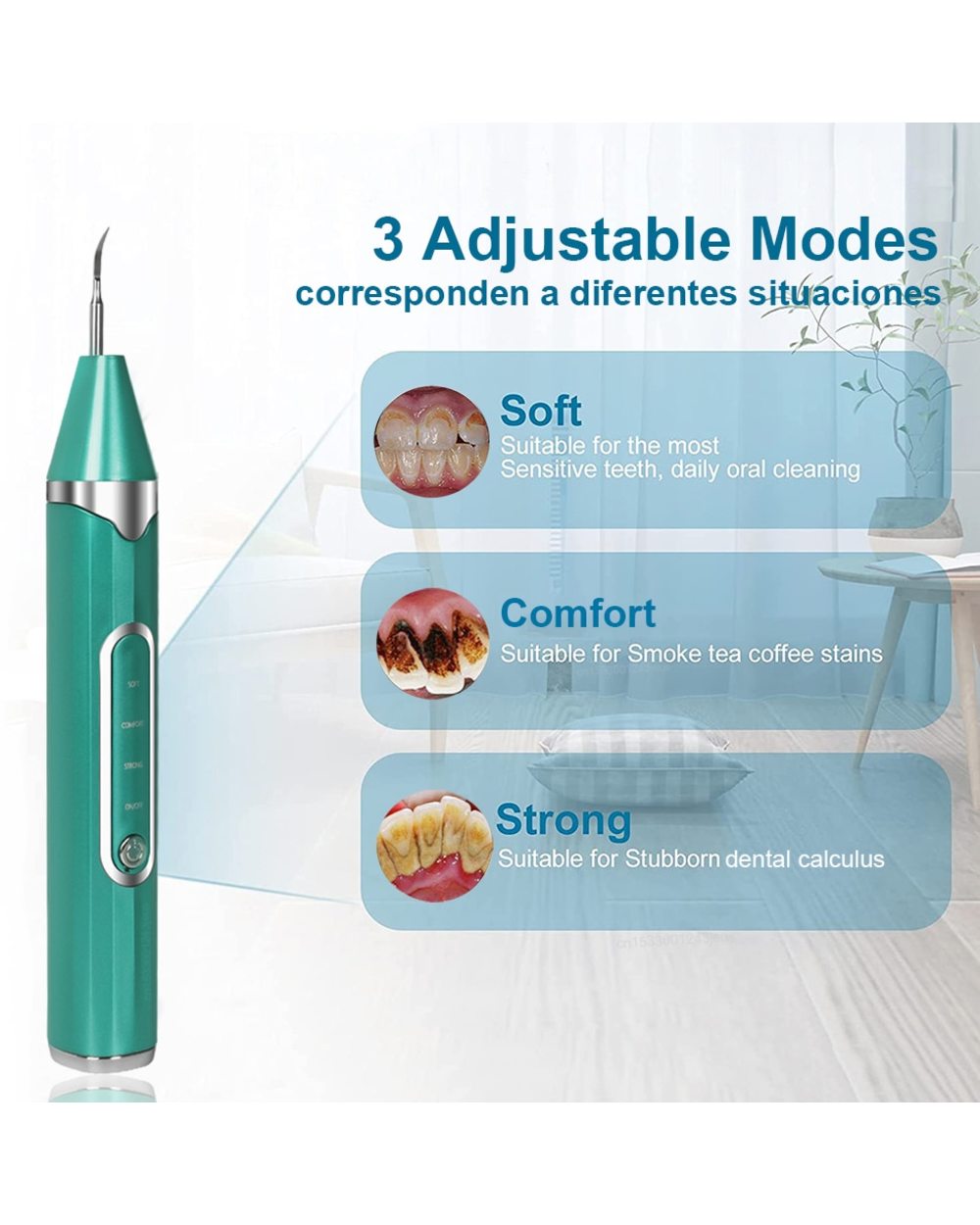 Dental Scaler Teeth Tartar Remover Ultrasonic Cleaning Dental Plaque Calculus Remover Sonic Tooth Cleaner Dental Stone front-2