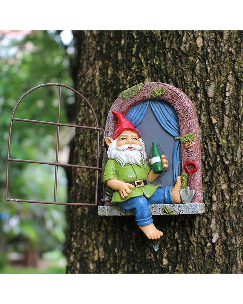 Fairy Drunk Dwarf Statuette Garden Decoration Miniature Gardening Gnomes Figurines Resin Gnome Landscape Dwarfs Statue front-3