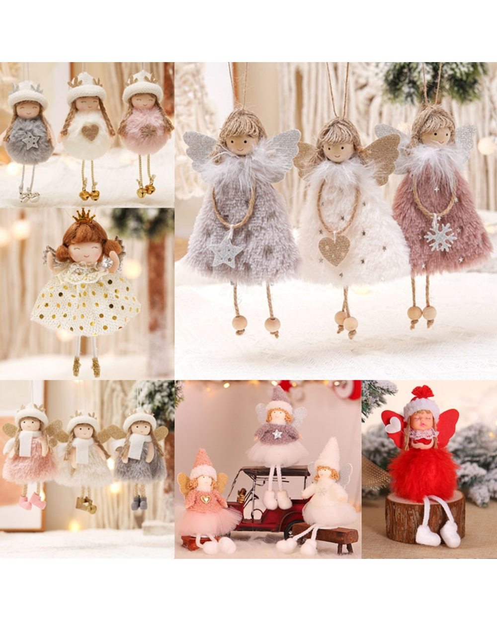 Christmas Tree Pendant Ornaments- 2022 New Year Gifts Christmas Angel Dolls Christmas Decoration front-5