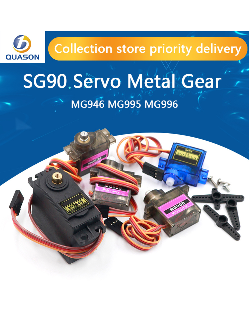 Sg90 Mg90s Mg945 Mg946 Mg995 Mg996 Servo Metal Gear For Model Helicopter Boat For Arduino Uno Diy Mg946r Mg996r front-0