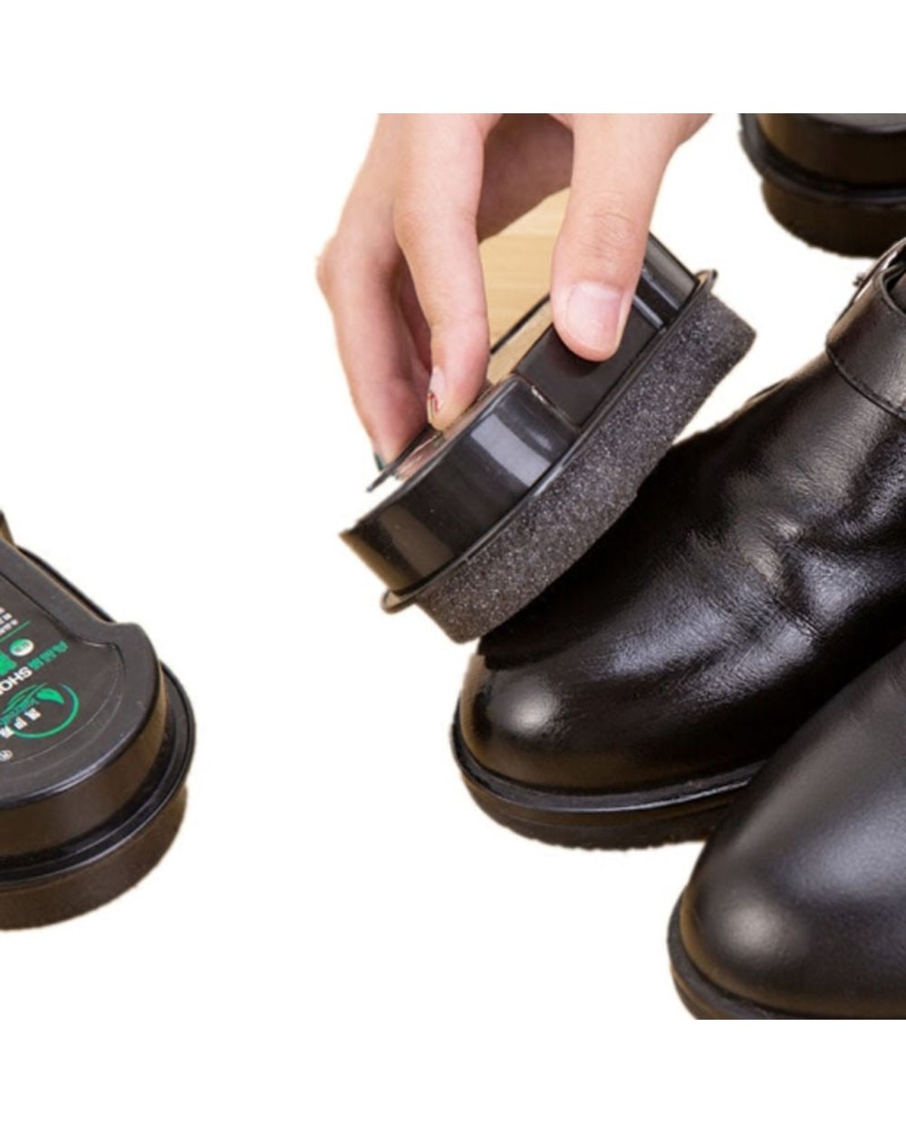 Multi-Function Double Sided Leather Shoes Brush Shoe Polish Brush Colorless Shoe Wax Brush Clean Sponge Shoe front-2