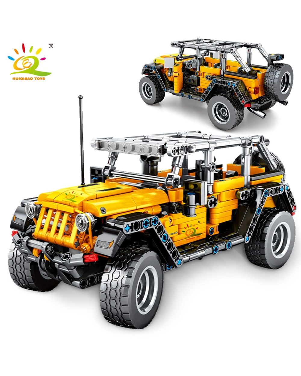 601pcs Off Road Vehicle Building Block Pull Back Car Bricks Technical MOC Creative Mechanical City Children Toy For Boy front-0